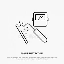 Welding Machine Mask Factory Industry Line Icon Vector Stock Vector Ad Mask Factory Welding Logos Originales Maquina De Soldar Foto De Portada