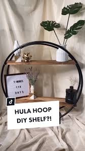 Easy how to make a hula hoop cheap. Diy Hula Hoop Shelf 12 For The Enitre Shelf Diy Decor Dollartreediy Hulahoop Shelf Diyshelf Diydecor Cheapdecor Decorhack