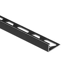 Schluter Jolly Edge Trim 1 2in Aluminum Matte Black Matte Black Schluter Tile Edge Black Floor