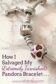How I Fixed My Ruined Silver Pandora Bracelet How To Remove Tarnish From Silver Jewellery Using A Few Store C Pandora Bracelet Cleaning Jewelry Cleaning Hacks