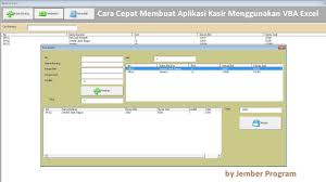 Cara Membuat Aplikasi Kasir Menggunakan Vba Di Microsoft Excel Lengkap Youtube