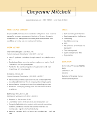 Use a professional letter template and a formal, readable font. Human Resources Coordinator Resume Examples Human Resources