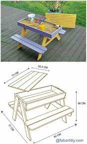 Picnic Table Sand Box Woodworking Plans Diy Diy Pallet Projects Diy Sandbox