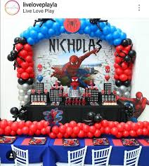 Ideas Para Decorar Una Fiesta Tematica Del Hombre Arana Decoracioncumplea Fiestas Infantiles Para Ninos Fiesta De Spiderman Decoracion Cumpleanos Hombre Arana