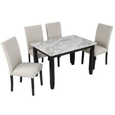 36 square dual drop leaf dining table $719.00 12 month financing 12 month financing Hooseng Dining Table Set For 5 Square Marble Dining Tabletop Faux Marble Dining Room Table Small Space Kitchen Table 4 Faux Leather Metal Frame Chairs White Furniture Connitglobal Kitchen Dining Room Furniture