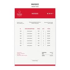Browse through 10 amazing design products for sale. Pizza Restaurant Rechnungsvorlage Kostenlose Vektor