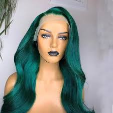 Teal Green Wavy Lace Front Wig: Long, Natural Hairline, Heat-Friendly. Shop  Now! from Dhgate Synthetic Wigs