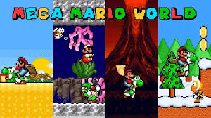 A platform adventure game in the style of super mario bros. Mega Mario World Super Mario World Rom Hack Longplay Super Mario World Super Mario Mario