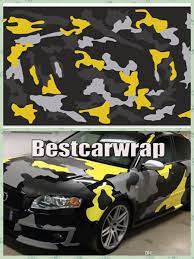 Stickerbomb & printed graphic wrap; 2021 Large Yellow Grey Black Camo Vinyl Car Wrap Film With Air Release Camouflage Truck Wraps Covering Size 1 52x30m Roll 5x98ft From Bestcarwrap 137 49 Dhgate Com