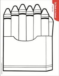 Back To School Crayon Box Pattern Printables Crayon Themed Classroom School Pencil Boxes Crayon Box