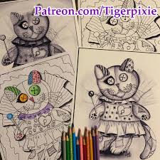Carrie Hawks On Twitter Lots Of New Patreon Coloring Pages Hannah Voodoo Empress Fairy Cat Doll Egyptian Pharaoh Cat Classic Literary Cats Ballerina Cat Https T Co Tvcdrsc64h 20 Different Printable Coloring Pages Released