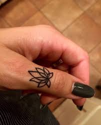 Lotus Flower Tumblr Thumb Tattoos Finger Tattoo For Women Small Finger Tattoos