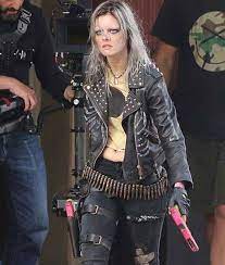 Guns akimbo samara weaving best shootout scenes 1080p. Guns Akimbo Samara Weaving Leather Jacket Nix Studded Jacket