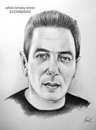 رسم بورتريه في مول العرب art male sketch male