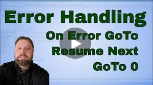 on error goto, on error resume next