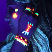 In some cases, these tats are so uncomfortable and joker tattoo: Uv Tattoos Daytime And Blacklight Colored Tattoos Pattern Design 1 Rave Neon Festival Party Club Henna Yoga Glow In The Dark Tattoos By Festival World Buy Online In Bahamas At