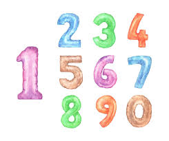 Numbers, find the standard deviation, and whoever's. Set Of Alphabet Numbers Watercolor Illustration 4122767 Vector Art At Vecteezy