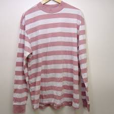 Black And White Striped Turtleneck Mens New Pacsun La Mens Pink White Striped Turtleneck Long Sleeve Tee T Shirt Large Pacsun Turtleneck Long Sleeve Tshirt Men Polo Design Striped Turtleneck