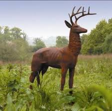 Classic Lifesize Stag Statue Rust White Or Bronze Statue Animal Statues Deer Garden