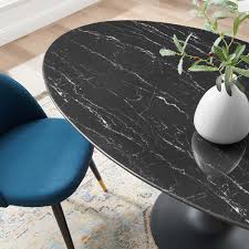 Check spelling or type a new query. Lippa 60 Artificial Marble Oval Dining Table Contemporary Modern Furniture Modway