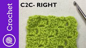 Crochet Corner To Corner C2c Afghan With Chart Beginner Crochet Lesson 8 Right Handed Cc