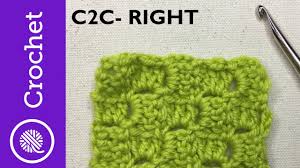 crochet corner to corner c2c afghan with chart beginner crochet lesson 8 right handed cc