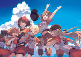 水彩画 肖像画 文字 女の子 女性 花. åŸ On Twitter Anime Gray Eyes Brown Hair Brown Eyes