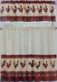 Robot Check Rooster Kitchen Kitchen Curtains Curtains