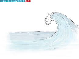 How To Draw A Wave On Water - Easy Drawing Tutorial For Kids