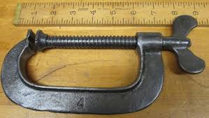 Antique C Clamp W Wing Screw Heavy Duty 4 Inch Antiques Vintage Vintage Tools