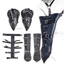PU Leather Over Shoulder Arm Binder Body Harness Handcuff Armbinder Cosplay  Cuff | eBay