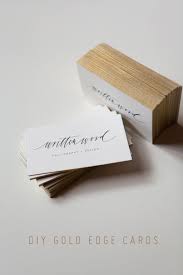 Oh So Very Pretty Diy Gold Edge Cards Business Card Design Business Card Inspiration Cards