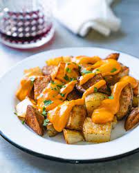 Spanish Patatas Bravas A Couple Cooks Recipe Patatas Bravas Recipe Tapas Recipes Recipes