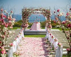 Beautiful Outdoor Archway Cherry Blossom Wedding Inspiration Wedding Ceremony Decorations Cherry Blossom Wedding
