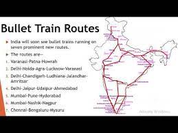 Delhi To Mumbai Train Route Map Bullet Train Routes In India || Seven Routes || With Route And Map ||  Learning With Tarun - Youtube