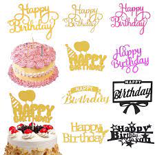 Hiasan dinding tulisan happy birthday rangkaian menggunakan tali. Hiasan Topper Kue Dengan Bahan Kertas Dan Gambar Tulisan Happy Birthday Shopee Indonesia