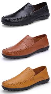 Large Size Men Hand Stitching Soft Slip On Business Casual Leathers Shoes Casual Leather Shoes Mens Casual Shoes Loafers Men