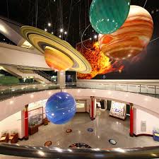 Taipei Astronomical Museum Exhibition Hall On The Second Floor The Solar System Area Modern City Museum Exhibition Modern