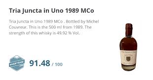Tria Juncta In Uno 1989 Mco Ratings And Reviews Whiskybase