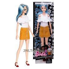 Barbie Year 2016 Fashionistas Series 12 Inch Doll Caucasian Blue Beauty Barbie Dyy99 In White And Brown Dress Barbie Fashionista New Barbie Dolls Fashionista