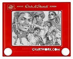 Amazing Etch A Sketch Of Michael Jackson Etch A Sketch Etch A Sketch Art Art Sketches