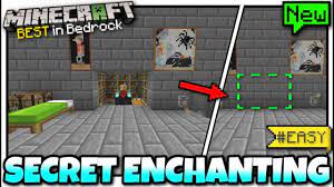 Minecraft Hidden Enchanting Room Redstone Tutorial Mcpe Bedrock Minecraft Designs Enchanting Room Minecraft Secret Rooms