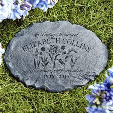 Personalized Memories Bloomed Sympathy Garden Stone Walmart Com In 2021 Memorial Garden Stones Garden Stones Memorial Garden