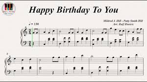 The melody and lyrics of happy birthday to you were written by sisters mildred j. Right Hand Happy Birthday Sheet Music Easy With Letters 42 Happy Birthday To You Piano In 2021 Happy Birthday Song Happy Birthday Piano Happy Birthday To You