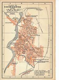 1911 Chihuahua Mexico Antique Map Antique Map Chihuahua Chihuahua Mexico