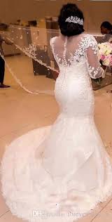 Alone smart woman paddling in the clouds. Plus Size Jewel Illusion Long Sleeve Mermaid Wedding Dress White Lace Pakistani Tulle And Maternity Fat Woman Wedding Dress With Illusion B From Forever Love U 219 1 Dhgate Com