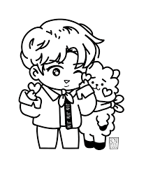 Take a look at our many other coloring pages. Bts Fanart Bt21 Jin And Rj Chibi Speed Drawing Roni Pool Bts Coloring Pages Coloring Pages Bts Bts Fanart