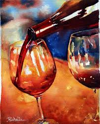 Pin By Richelle Siska On Art Studio Ideas Wine Art Vineyard Art Painted Wine Glass