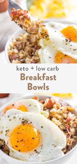 Keto Bacon and Egg Breakfast Bowls