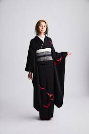 作家斉藤三才の黒無地振袖 | レンタル七五三着物・振袖 TAO